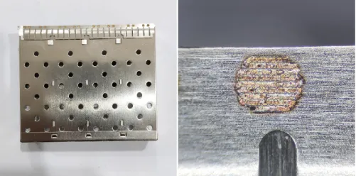 Laser welding for multi network cable socket shell